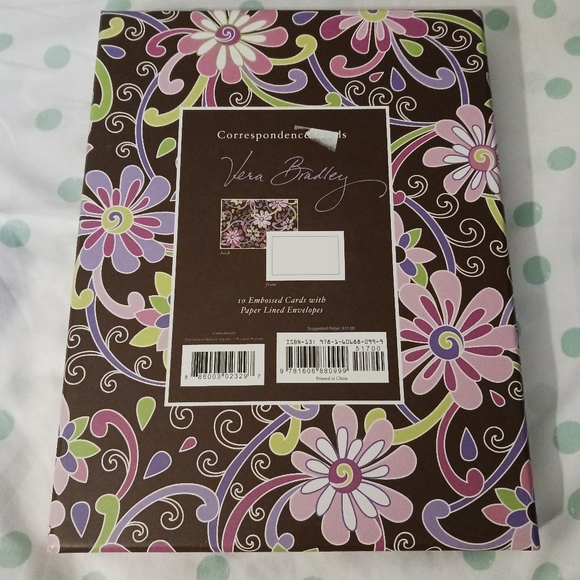 NWT! VERA BRADLEY EMBOSSED CARDS SET (10ct) - Picture 5 of 6
